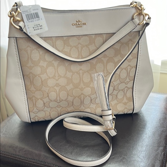 Coach Khaki and White Women´s Bag F29548